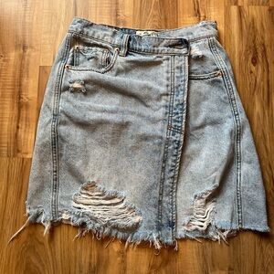 We The Free Jean Wrap Skirt